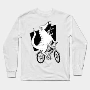 Funny bike dinosaur Long Sleeve T-Shirt